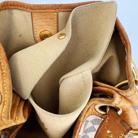 Louis Vuitton Galliera PM Shoulder Bag Hobo Damier Azur Leather White - Picture 11 of 11